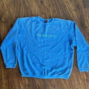 Chicka-D Florida Blue embroidered SEASIDE ribbed sweatshirt
Size Small